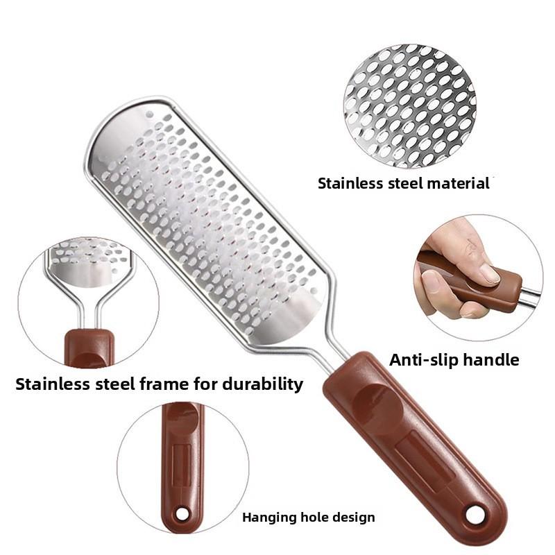 Stainless Steel Foot File Callus Remover Pedicure Tool With Ergonomic Design For Home Spa Care