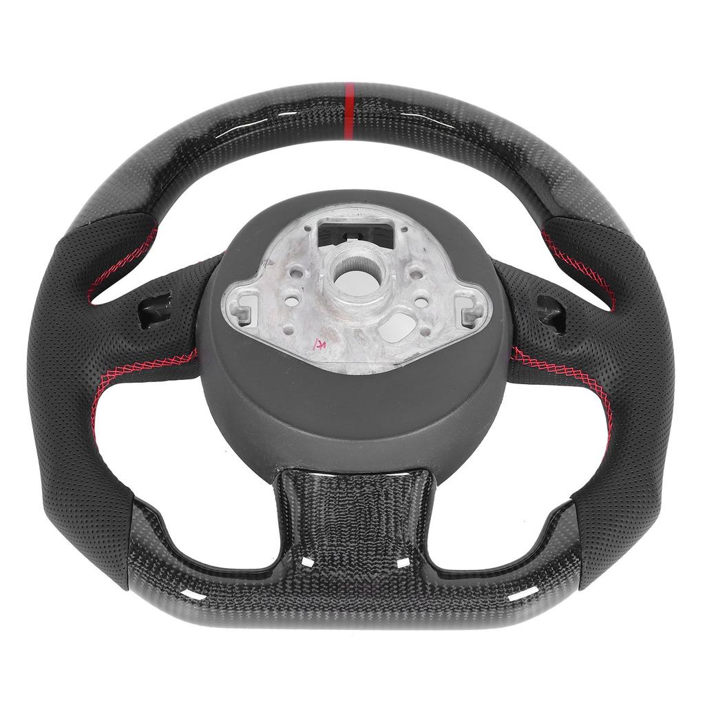 Carbon Fiber Steering Wheel Nappa Perforated Leather Fit for B8.5 RS3 RS4 RS5 RS6 RS7 2013-2016