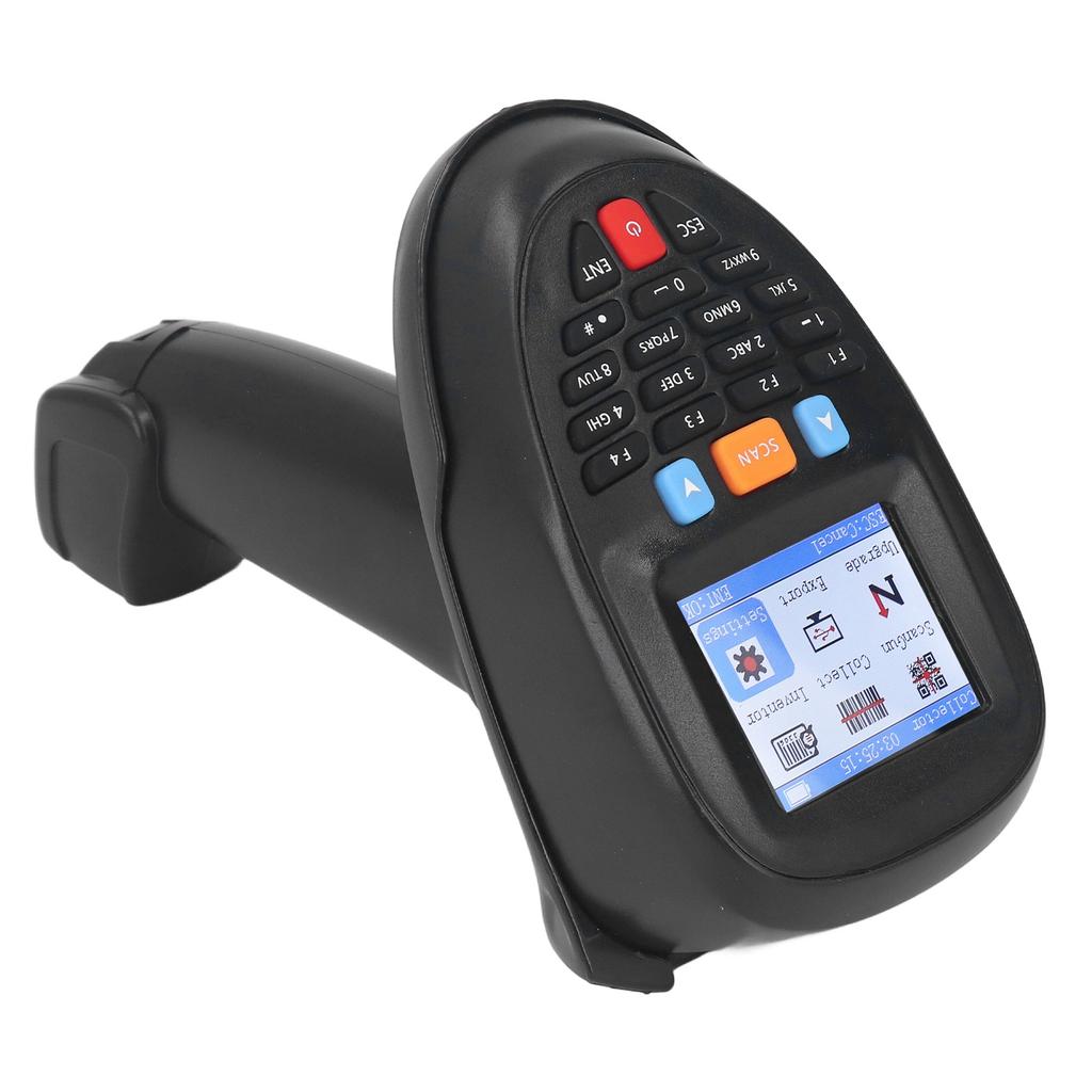 Barcode Scanner 2.4GHz Wireless CCD Red Light Barcode Reader 2.2in Display Data Collector