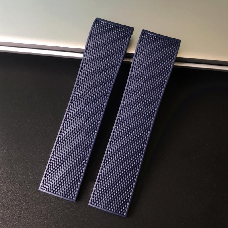 

21 мм черный, синий, серый, зеленый резиновый силиконовый ремешок для часов водонепроницаемый ремешок для часов Longines Conquest HydroConquest L3 аксессуары 21mm