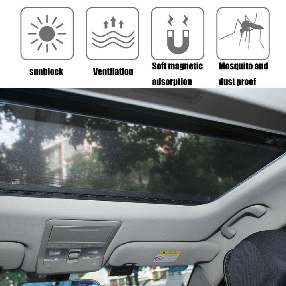 Soft Magnetic Adsorption Car Sunroof Mosquito Shield Ventilation Dust Screen for Car Window  Cars