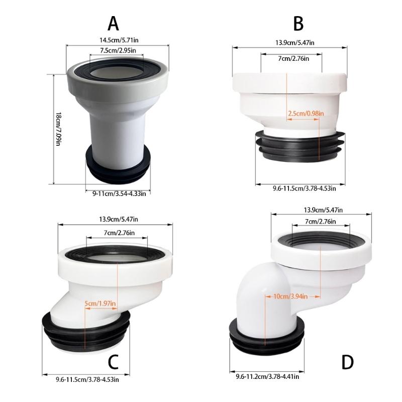 Bathroom Toilet Pipe Connectors Flush Offset Toilet Flange Fitting Change Place Connectors for Tub Waste Drain System