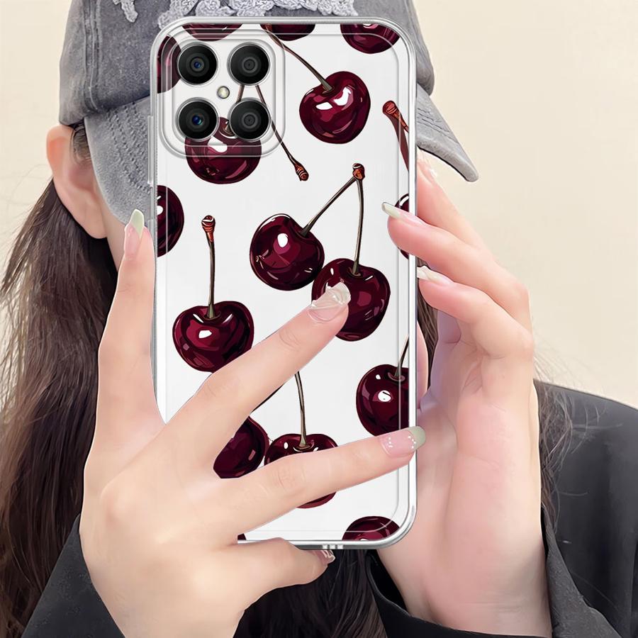 Case for Honor X9a X9b X8a X7b X8 90 Lite X8b Soft Phone Cover Fruit Cherry