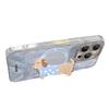 Suitable for IPhone 15, Phone Case 14PRO, Splashed Ink Cute Puppy Magnetic Stand 13, Fully Wrapped Lens Film 12, Gauze X