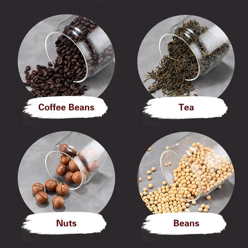 Vacuum Sealed Tank Coffee Bean Glass Sealed Jar Household Moisture-proof Air Extraction Airtight Container Coffee Storage Jar