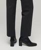 MUSINSA STANDARD WOMAN Women'S Heavyweight Fleece-Lined Loose Tapered Hidden Elastic Waist Slacks [Charcoal Gray]