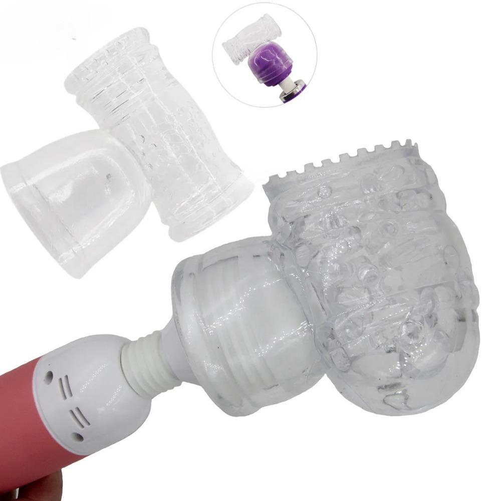 Hot Sale AV Stick Vibrator Wand Attachments Headgear Head Cover Cap G-Spot Stimulator Sex Toys for Men Penis Dick Cock Massager