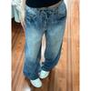 Tall Longer Version American Retro Wide-leg Jeans Women Summer High-waisted Loose Slimming Straight Pants