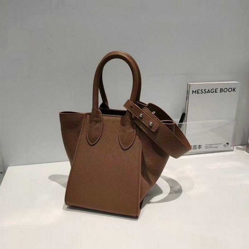 

Женская сумка из натуральной кожи, верхний слой коровьей кожи, сумка-крыло с ручками, универсальная сумка-корзина-капуста через плечо 21.5x15x20cm кофейный