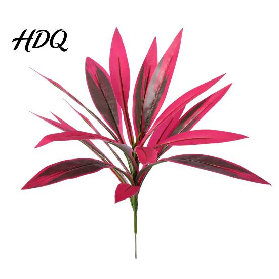 Vibrant Artificial Ferns Large Realistic Fern Dragon's Blood Tree Plants with Pink/Purple Leaves Outdoor Fake UV Resistant for Garden Patio