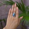 Natural Labradorite Ring Silver Oxidized Handmade Ring Flashy Labradorite Ring For Women Healing Gemstone Bohemian Jewelry Unique Gifts