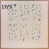 Floral Scrapbook Supplies 6 Sheets/Set Natural Flower Stickers, Waterproof PVC Plants Decals, Retro Stickers Transparent Decorative for DIY