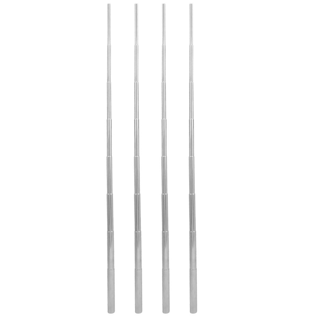 4pcs Outdoor Stainless Steel Collapsible Fire Bellows Blowing Tube Tool Camping Cooking