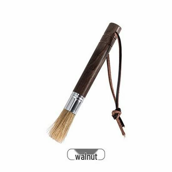 

Walnut Handle Coffee Grinder Cleaning Brush with Soft Bristles for Machines and Counters