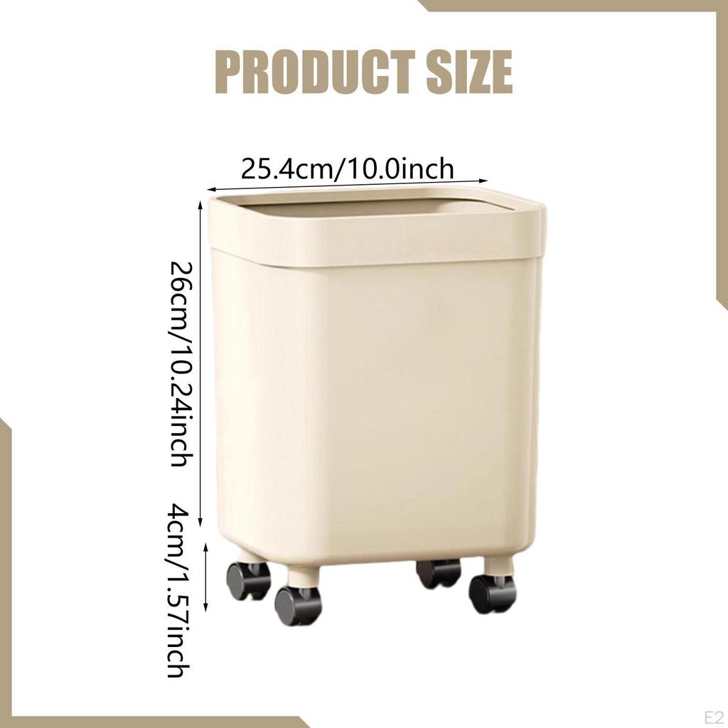 Trash Can Garbage Sturdy Ergonomic Large Capacity Household Waste Bin Wastebasket for Toilet