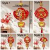 Traditional 2027 New Year Fu Ornament Fortune Bag God of Wealth Tassel Charm  Office Decoration