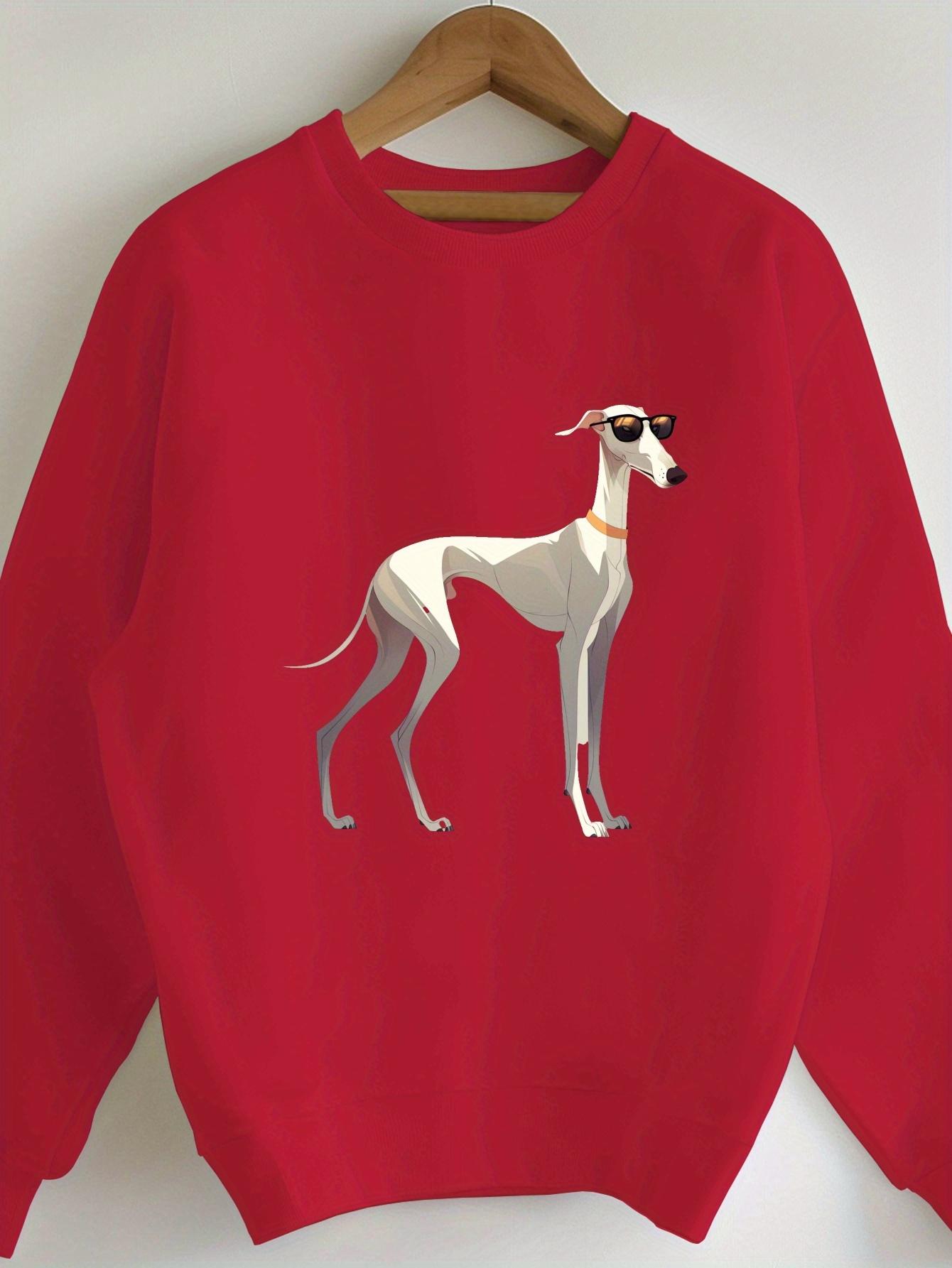 

greyhound dog sunglasses women s sweatshirts XXL красный