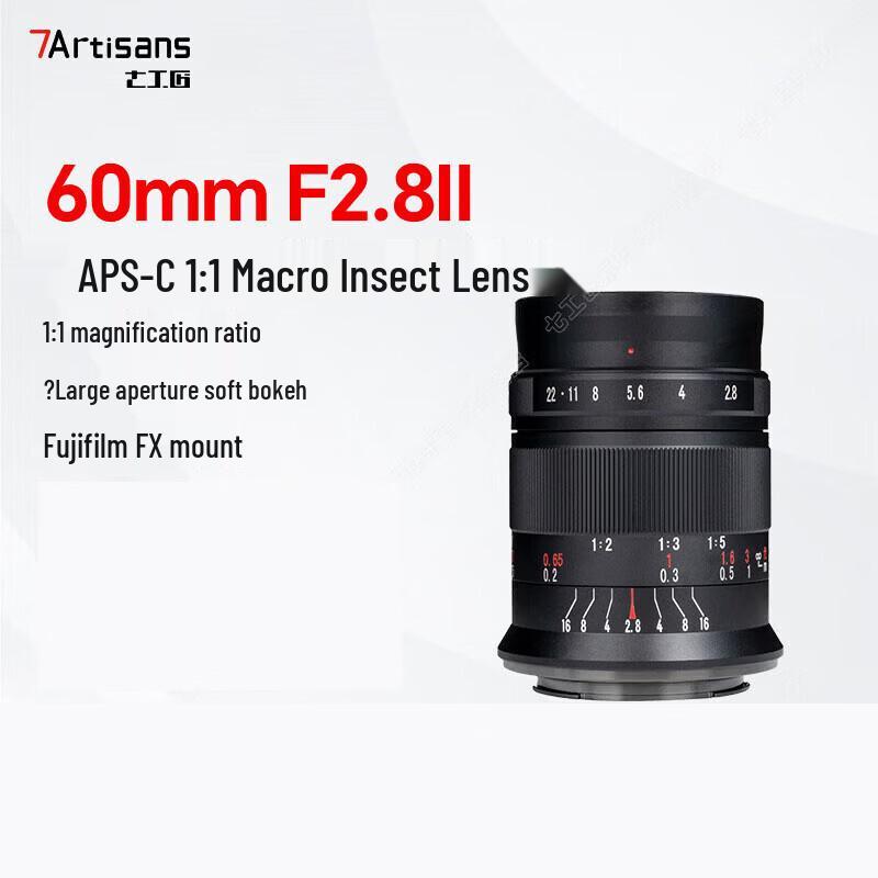 7artisans 60mm F2.8 II Macro Prime Lens for Fuji FX Mount