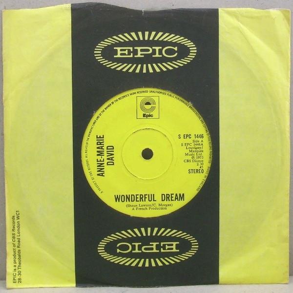 

7inch Record ANNE-MARIE DAVID - Wonderful Dream SEPC1446 Epic 1973 UK Pop Used