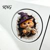 Halloween Car Sticker Spider Decorative for Car, Broken Hole Effect Dog Cat Holiday Decoration Decal Owl Self-Adhesive Sticker, Waterproof Removable