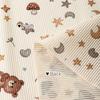 0.5m/1m/2m Cartoon Little Bear Corduroy Print Fabric for Sewing Children's Clothing,Dresses Pet Clothing DIY Decoration Fabrics