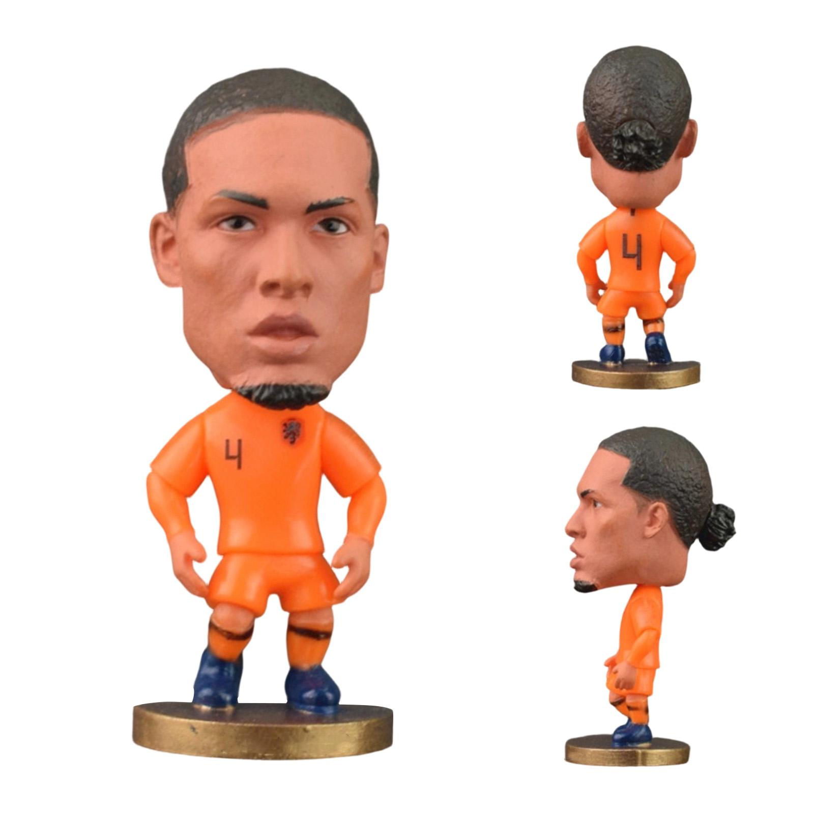 

Collectible Soccer Player Figurine Model Standing Pose Resin Material Sports Character Display Figure for Desk Shelf Decoration One Size