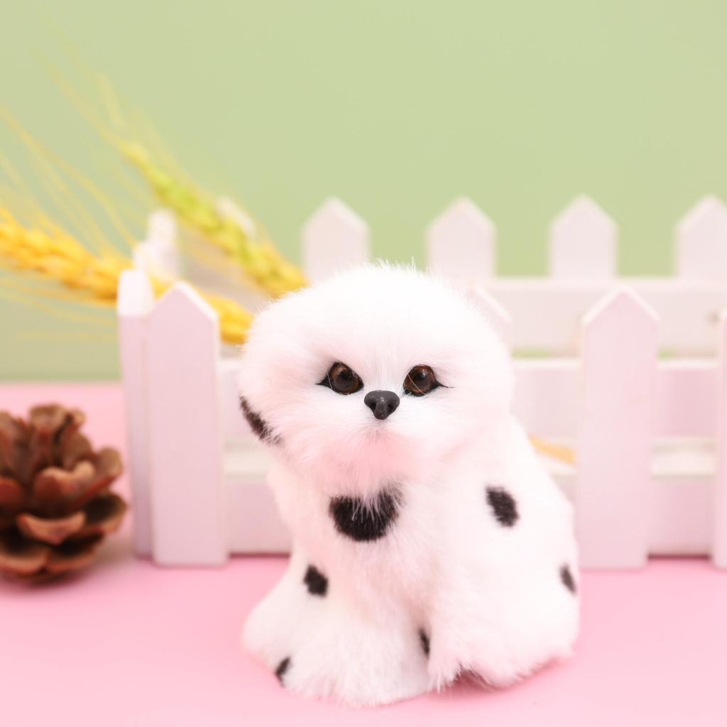 Ornament Coș Câine de Pluș Lătrător: Artizanat din Ratan cu Flori Făcut Manual