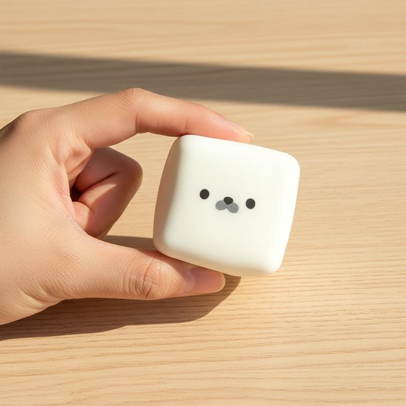 Cute Square Seal Squeeze Toy Soft Slow Rising Stress Relief Toy Kawaii Design For Kids Adults Gifts Home Office Use