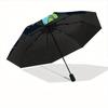 1pc Space Exploration Automatic Umbrella   Auto Open/Close Folding Umbrella with  8 Rib Frame, 3 Fold Compact Umbrella for Men & Women, 107