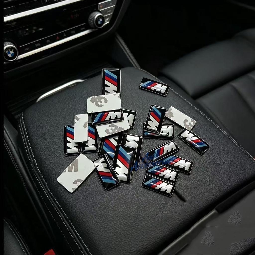 4pcs Car Steering Wheel Hub Caps Center M Emblem Badge Sticker DIY Sticker For BMW M Performance E84 E87 F15 E70 F25 E90 E91 M3 YY8