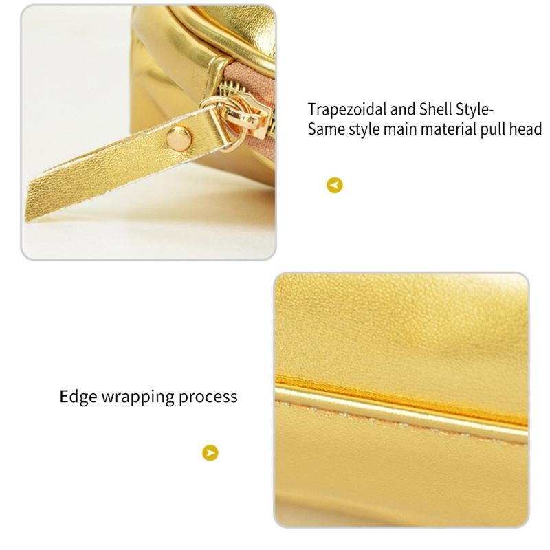 Handheld PU Leather Makeup Bag Versatile Make Up Pouch Cosmetic Travel Organizer