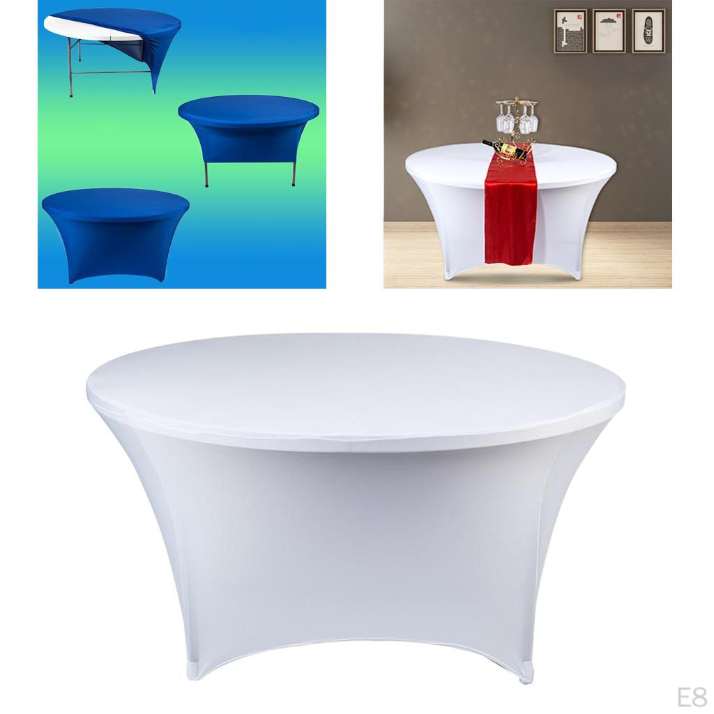 Cocktail Spandex Table Cover Fitted Elastic Tablecloth for Round Tables