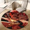 1pc Jujutsu Kaisen Satoru Gojo Anime Cartoon Design Round Carpet for Office Chair Mat, Non-Slip Rug Suitable for Home Decor, Living Room, Bedroom