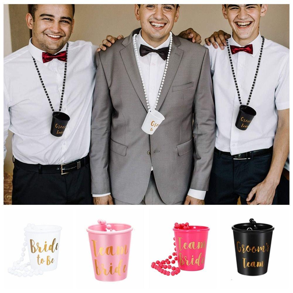 

Drinking Cups Bride Cup with Necklace Necklace Cup Lightweight Groom Cup Hen Party
