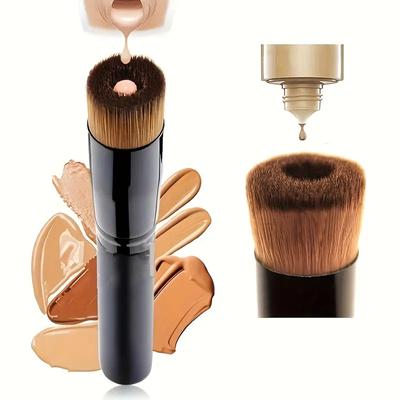 Flat Top Foundation Brush Pensula de machiaj Perfectă pentru amestecarea cremelor lichide și a produselor cosmetice cu pudră
