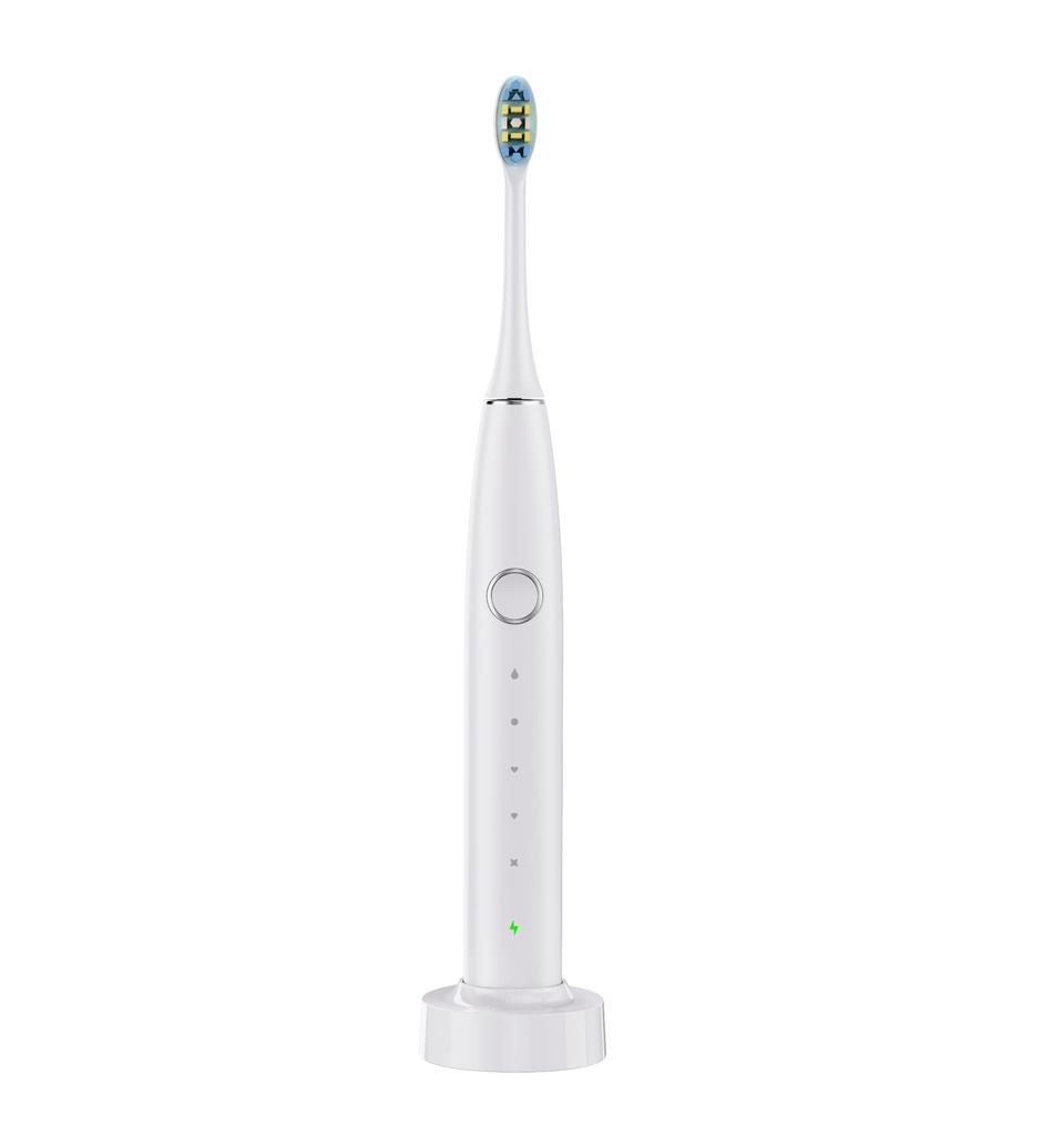 Sonic Electric Toothbrush USB Rechargeable Tooth Brush with 6 Replacement Toothbrush Heads 5 Modes Toothbrush for Adults