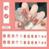 24 Pc Press Nails Short Square Fake Nails Cute Designs Glossy False Nails Halloween Nails Cute Full Cover Glue Nails Stick With 2ml Glue