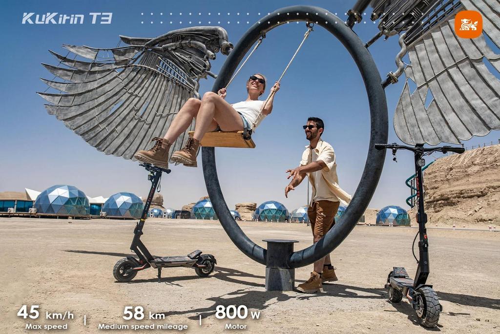Skládací elektrická koloběžka KuKirin T3 800W bezkartáčový motor 48V 15,6Ah 58KM Dlouhý dojezd 10" Terénní E-koloběžka