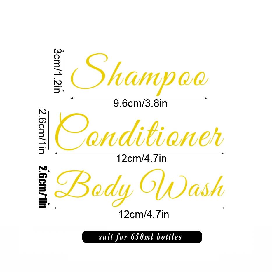 500ml/16.9oz Δοσομετρητής Σαμπουάν Μπουκάλι με Αντλία Πίεσης με Χρυσές Αδιάβροχες Ετικέτες Μπουκάλια Σαμπουάν, Μαλακτικού, Αφρόλουτρου Μπάνιου