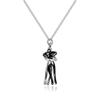 Day Gift Jewelry Together Forever Love Style Necklace Couple Hugging Pendant Lovers Necklace