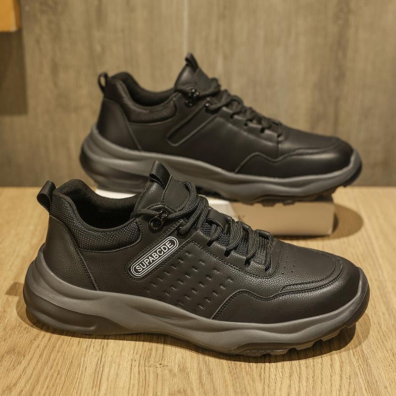 

2025 summer leisure sports hiking shoes men s outdoor breathable running shoes platform couple dad shoes tide 44 чёрный