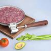 Stainless Steel Food Masher Wooden Handle Ground Beef Chopper Food Grinder  Meat Patty
