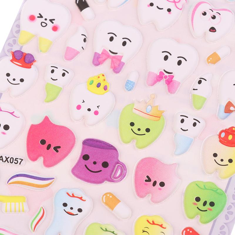 4 шт. Форма корінного зуба Милі стоматологічні наклейки у формі зуба Мультяшні зуби для стоматолога Стоматологічної клініки Дитячий Подарунок Дитячий Декор для стоматології