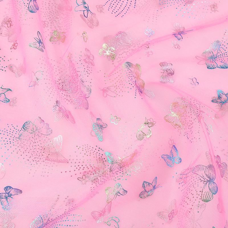 100x150cm Fancy Feather Butterfly Gauze Wedding Dress Shampooy Skirt Gauze Stage Costume Fabric Background Decorative Foil Gauze