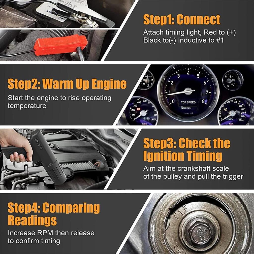 Car & Motorcycle Engine Ignition Timing Light Gun