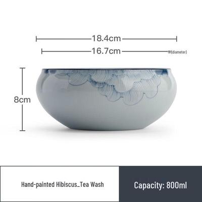 Mr. Nanshan Hand-Painted Blue & White Ceramic Tea Wash