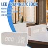 Multifunctional Digital Wooden Alarm Clock with LED Display Temperature Humidity Monitor and Adjustable Brightness for Bedroom Office