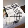 100% Wool Knitted Scarf Unisex Winter Warm Accessory Classic Plaid Long Neck Wrap Men Women