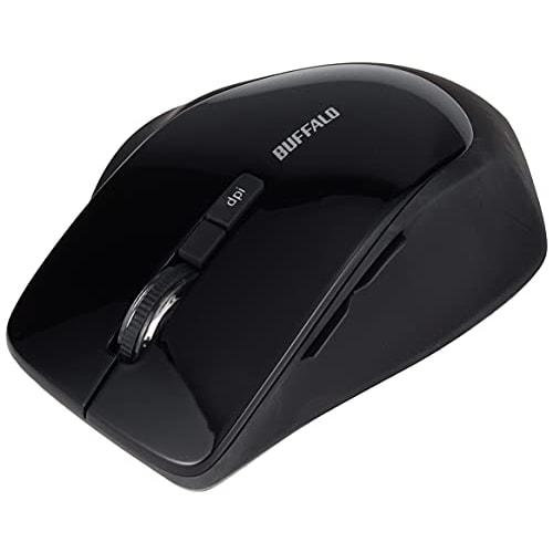 Buffalo Mouse Wireless Silent 5 Buttons [Equipped with Back/Forward Button] DPI Switching BlueLED Black BSMBW325BK