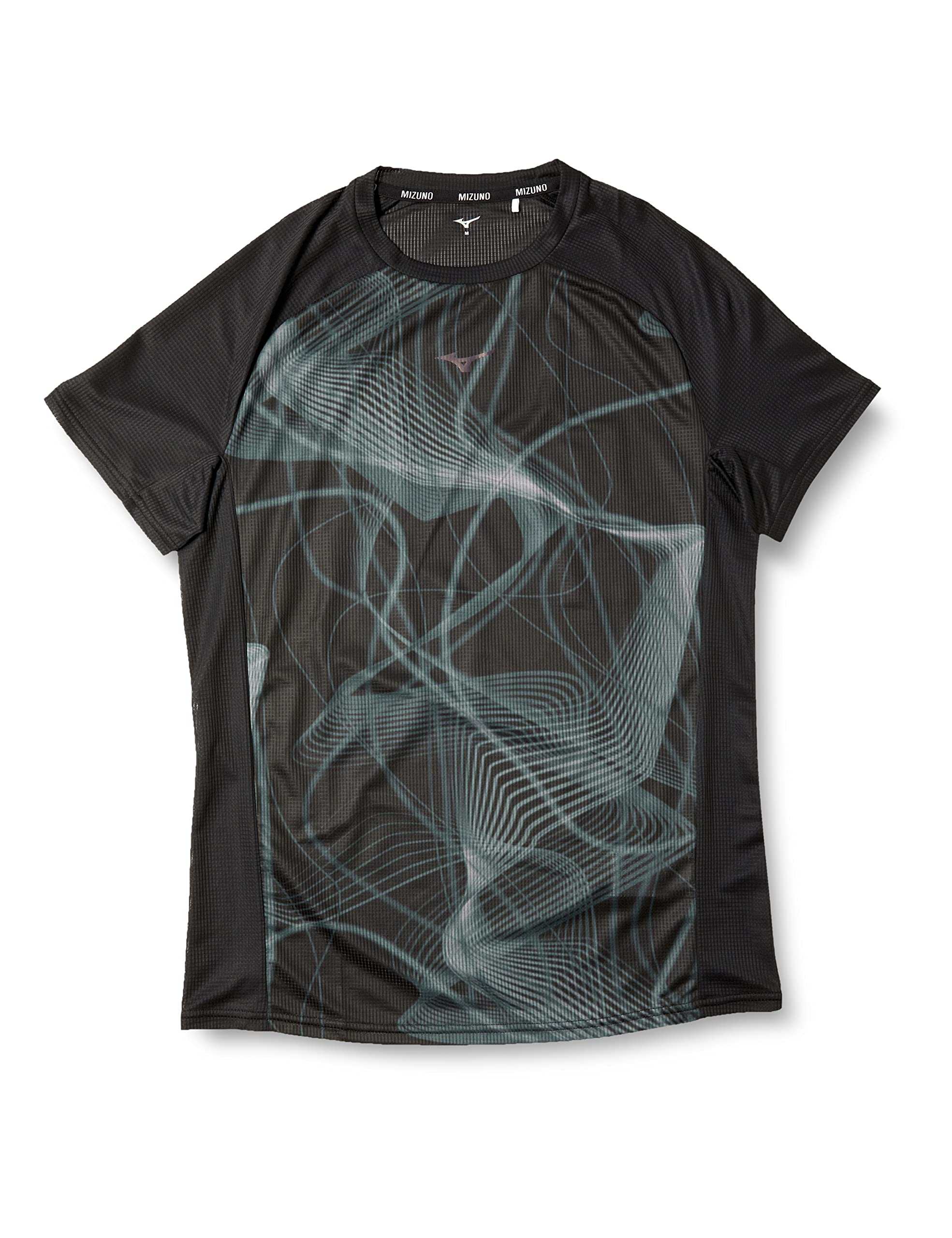 

Mizuno J2MA2500 Dry Aeroflow Premium Highly Breathable and Aurora Size Running and Track Wear Men s T-Shirt, Reflective, Black, S, чёрный